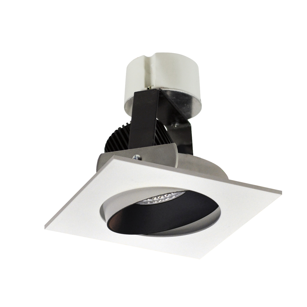 4" Iolite LED Square Adjustable Cone Retrofit, 800lm / 14W, 5000K, Black Reflector / White