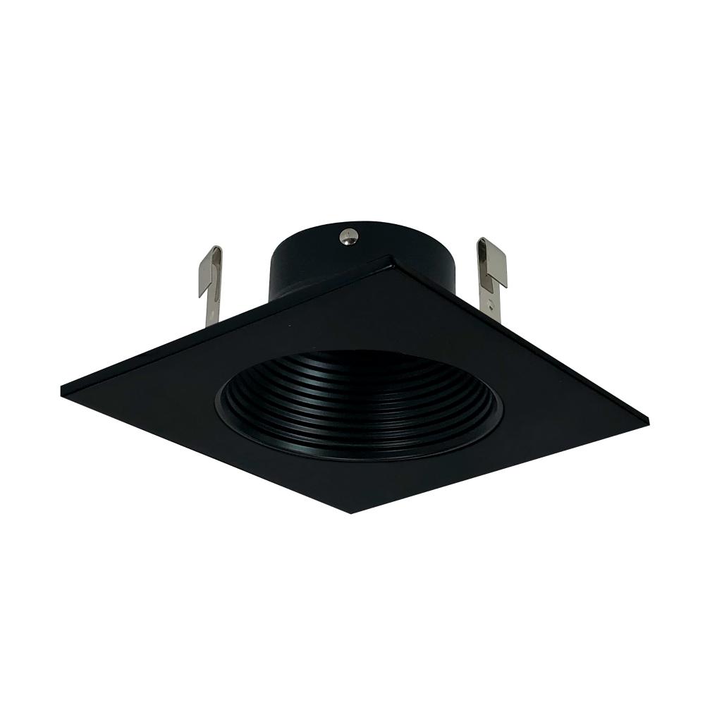 4" BLK BAFFLE, SQ TRIM BLACK