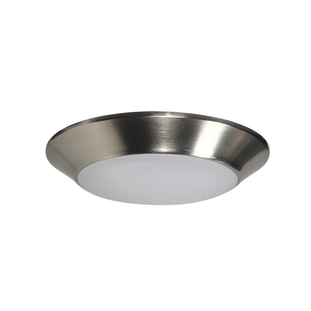 4" AC Opal LED Surface Mount, 700lm / 10W, Selectable CCT, Natural Metal finish