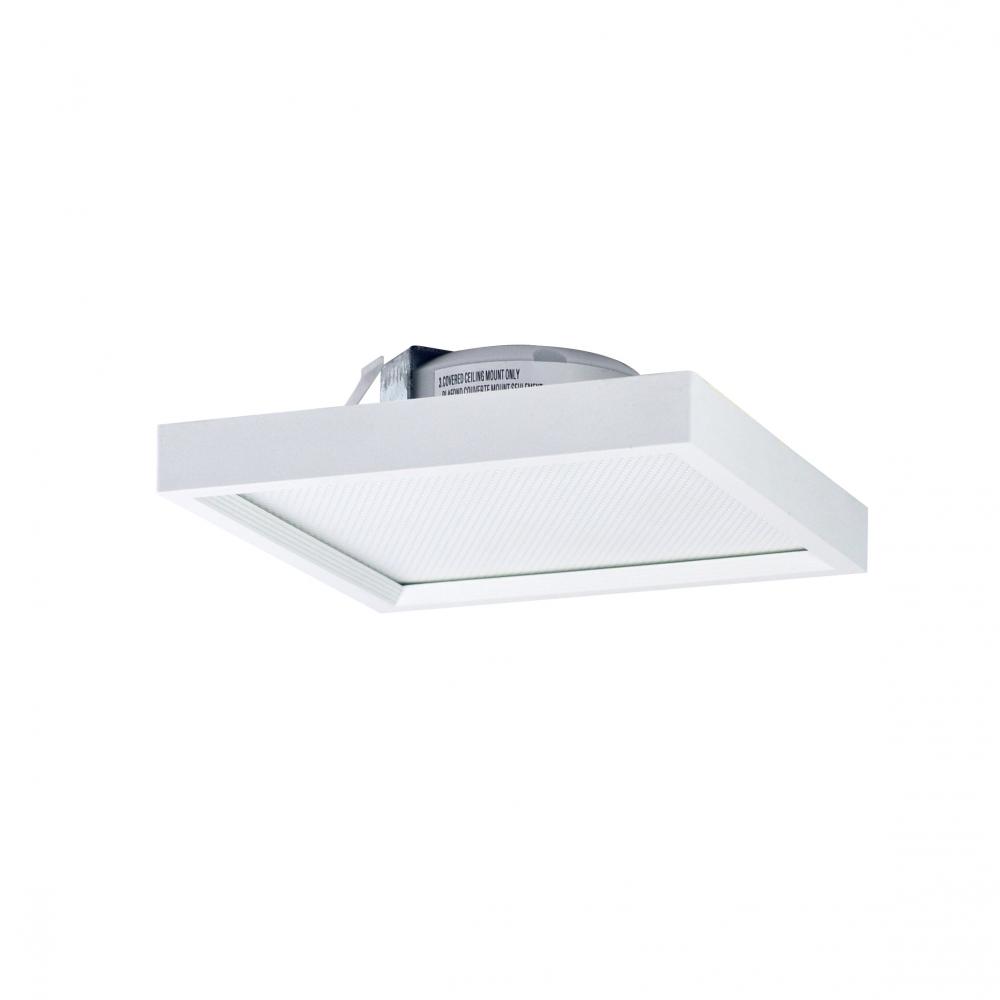 4" SURF Square LED Surface Mount, 750lm / 11W, 2700K, White finish