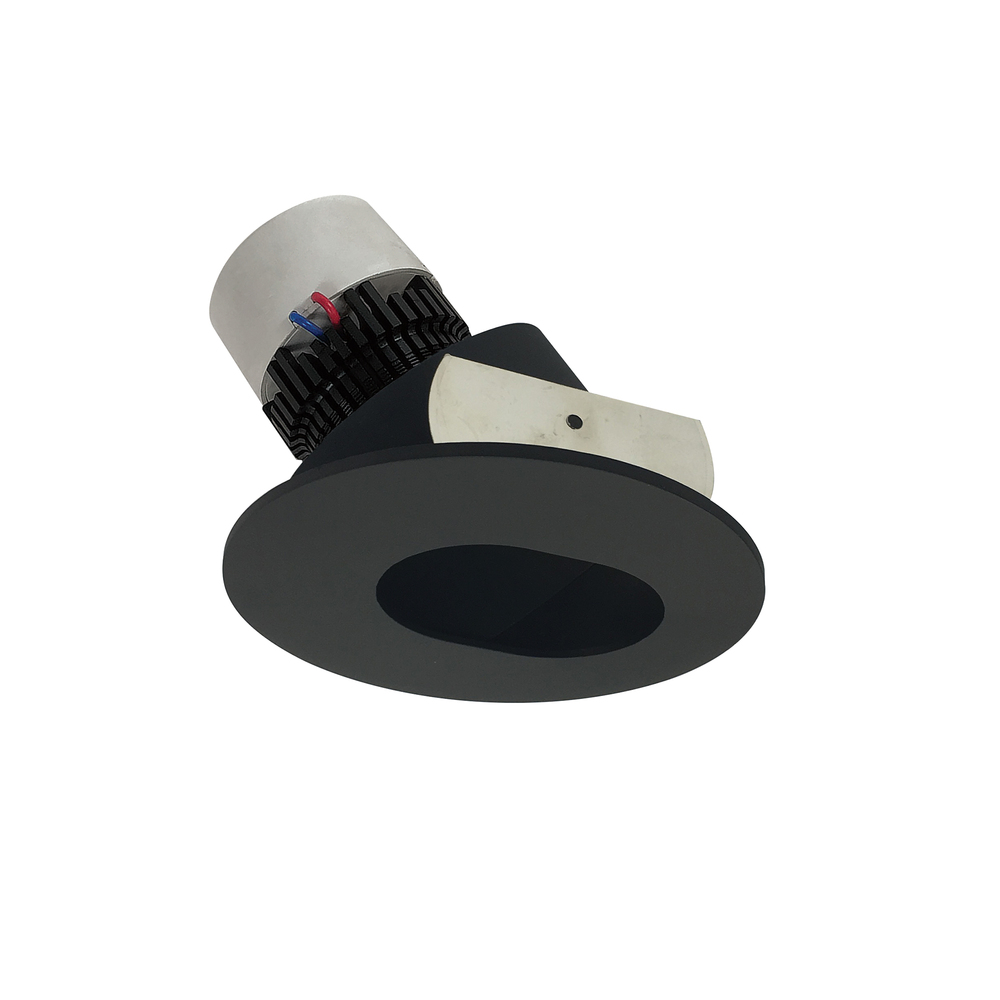 4" Pearl LED Round Adjustable Slot Aperture Retrofit, 1000lm / 12W, 3500K, Black Slot Aperture /