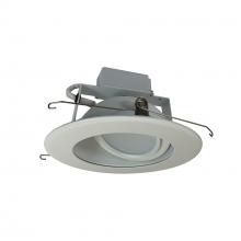 Nora NLCBC-66930XWWEM - 6" Cobalt Adjustable LED Retrofit, 1200lm / 14W, 3000K, White Reflector / White Flange,