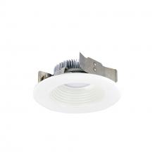 Nora NLCBS-4W521227MPW - 4" Cobalt Shallow High Lumen LED Trim, Round Baffle, 1250lm, 2700K, Matte Powder White