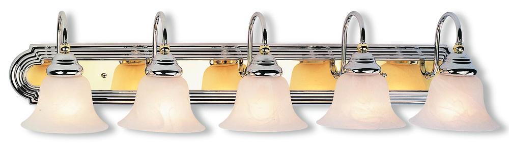 5 Light Polished Chrome & PB Bath Light