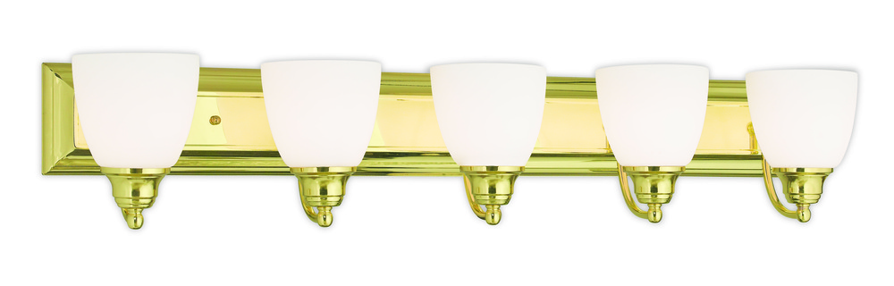 5 Light Polished Brass Bath Light