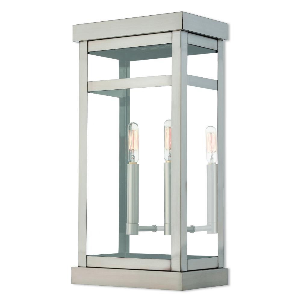 2 Lt BN Outdoor Wall Lantern