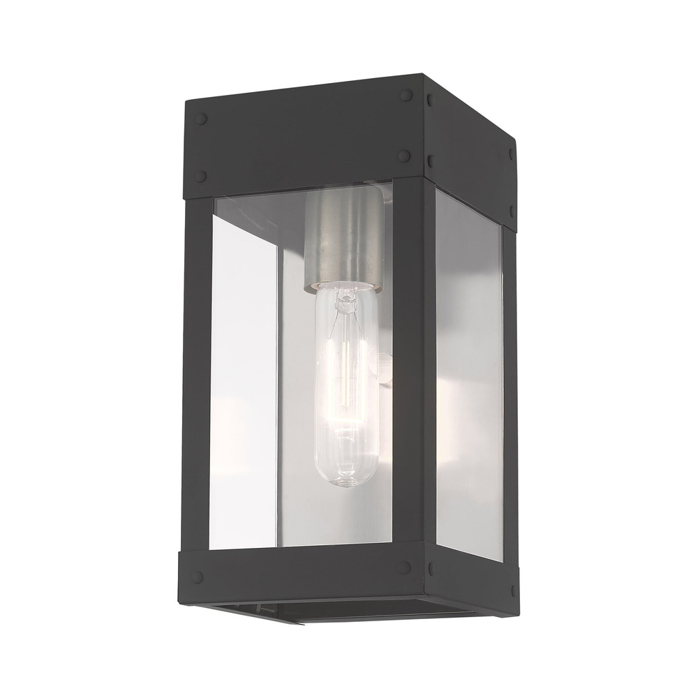 1 Lt Scandinavian Gray Outdoor Wall Lantern