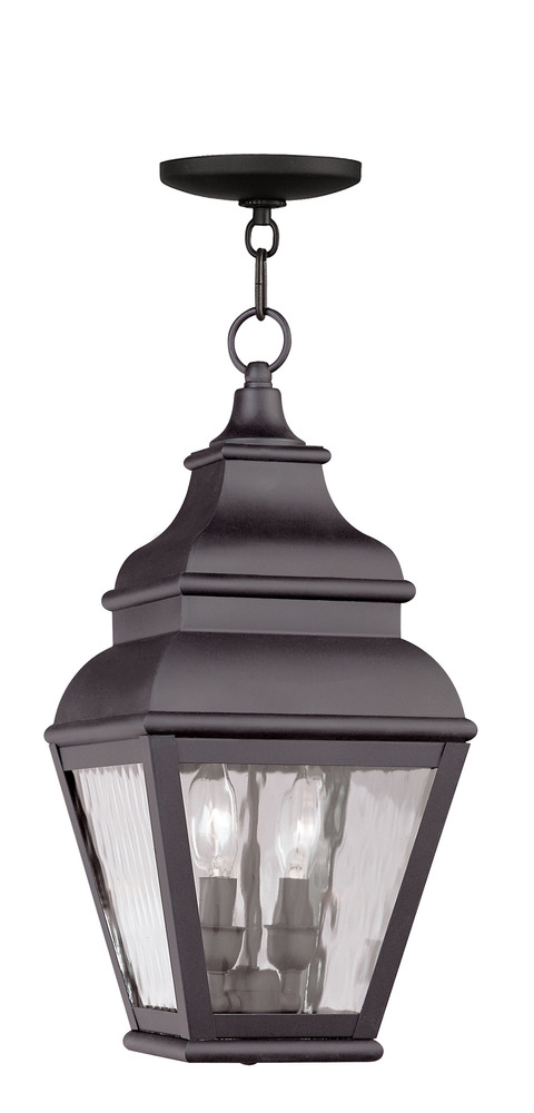 2 Light Bronze Outdoor Chain Lantern