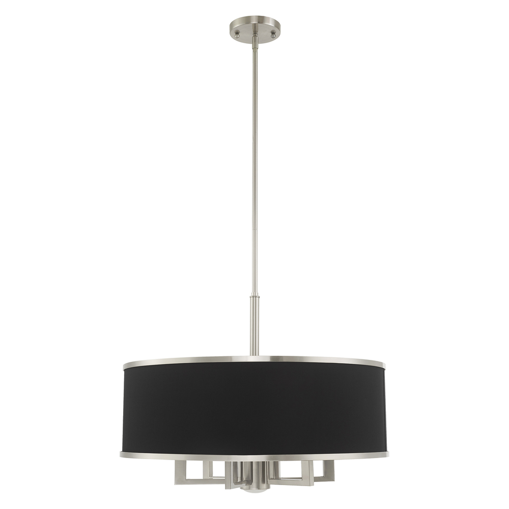 7 Lt Brushed Nickel Pendant Chandelier