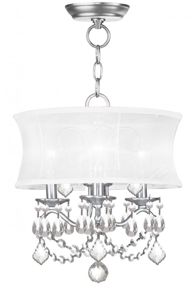 3 Light BN Mini Chandelier/Ceiling Mount