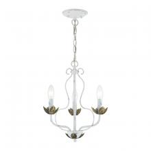 Livex Lighting 42903-60 - 3 Light Antique White Chandelier