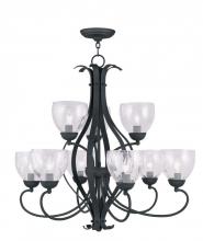 Livex Lighting 4809-04 - 9 Light Black Chandelier