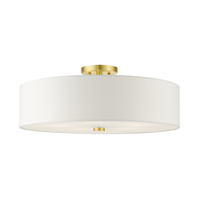 Livex Lighting 52142-12 - 5 Lt Satin Brass Semi Flush