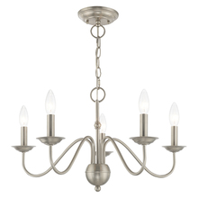 Livex Lighting 52165-91 - 5 Lt Brushed Nickel Chandelier