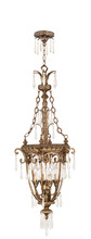 Livex Lighting 8808-65 - 4 Light Vintage Gold Leaf Foyer