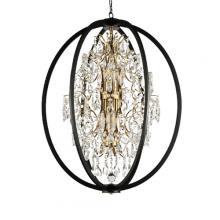  C10821-18AB/BK - Bella Chandelier Aged Brass/Black