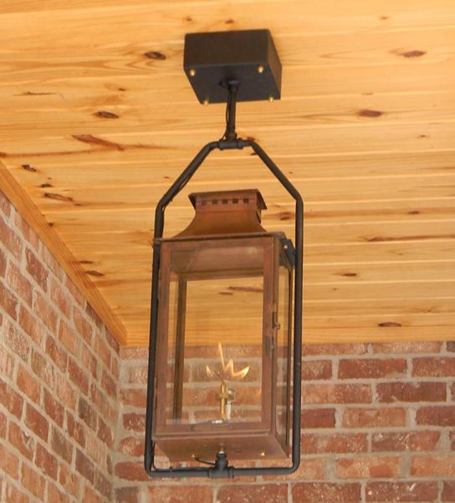 Aspen Copper Gas Lantern -LARGE w/ Yoke Mount