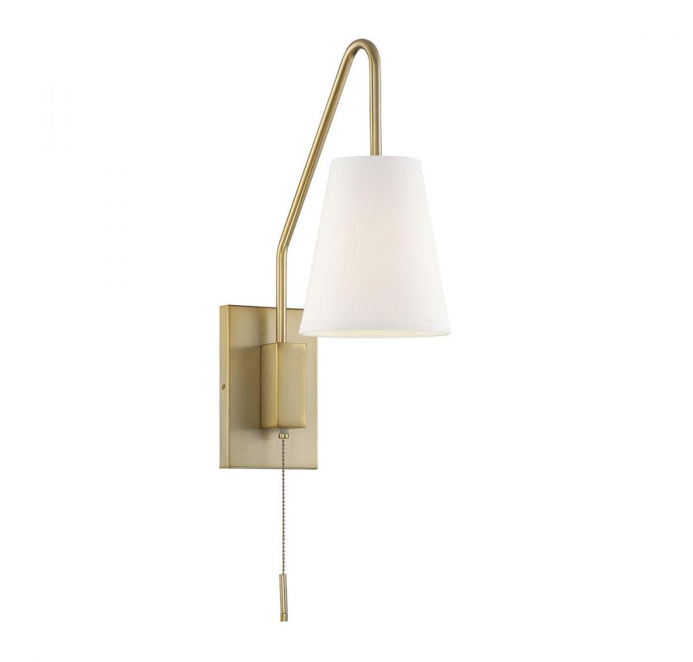 Owen 1-Light Adjustable Wall Sconce in Warm Brass