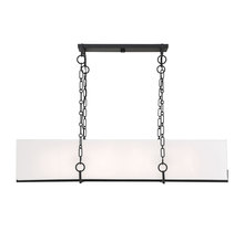  1-8400-8-89 - Abbott 8-Light Linear Chandelier in Matte Black