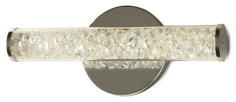 Wall Sconce Jazz Crystal Blue Polished Chrome 2.8W Linear 3000K