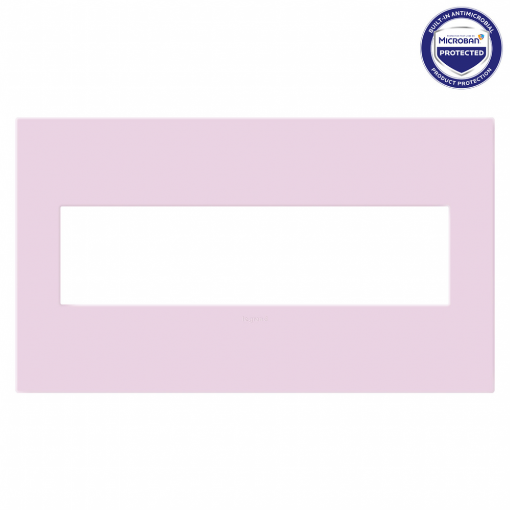 adorne Rosa Four-Gang Screwless Wall Plate with Microban