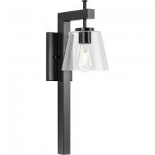  P710108-31M - Saffert Collection One-Light New Traditional Matte Black Clear Glass Wall Light