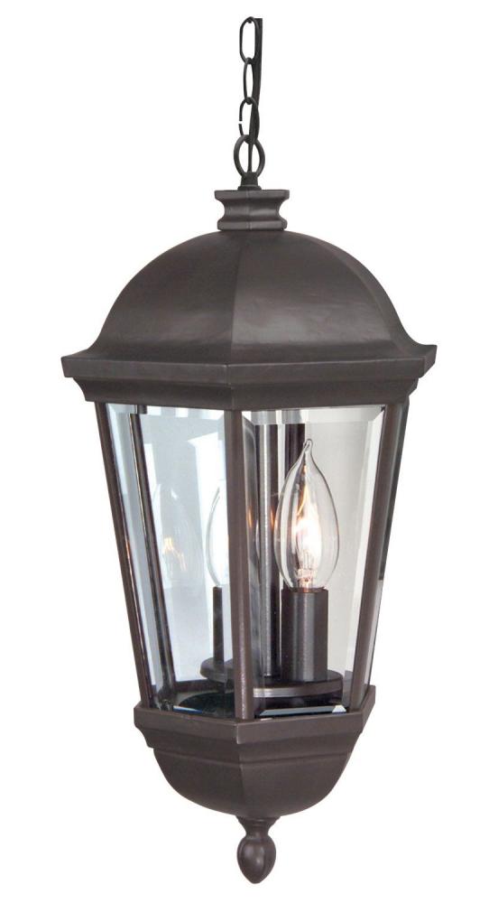 Britannia 3 Light Outdoor Pendant in Oiled Bronze Outdoor