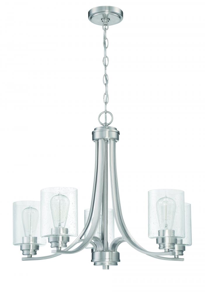 Bolden 5 Light Chandelier in Brushed Polished Nickel