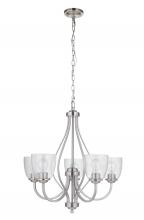  49925-BNK - Serene 5 Light Chandelier in Brushed Polished Nickel