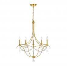  425-GA - Metro 5 Light Antique Gold Chandelier