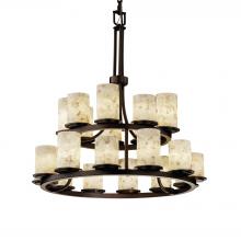 Justice Design Group ALR-8767-10-DBRZ-LED21-14700 - Dakota 21-Light 2-Tier Ring LED Chandelier