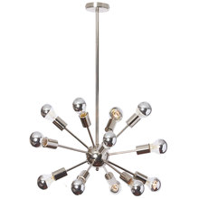 Dainolite BRI-1217C-PC - 12LT Satellite Chandelier, w/A19 Chrome Bulbs