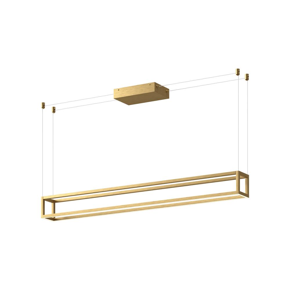 Plaza 48-in Brushed Gold LED Linear Pendant