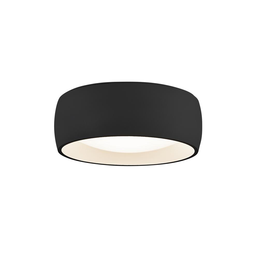 Savile 4-in Black LED Flush Mount