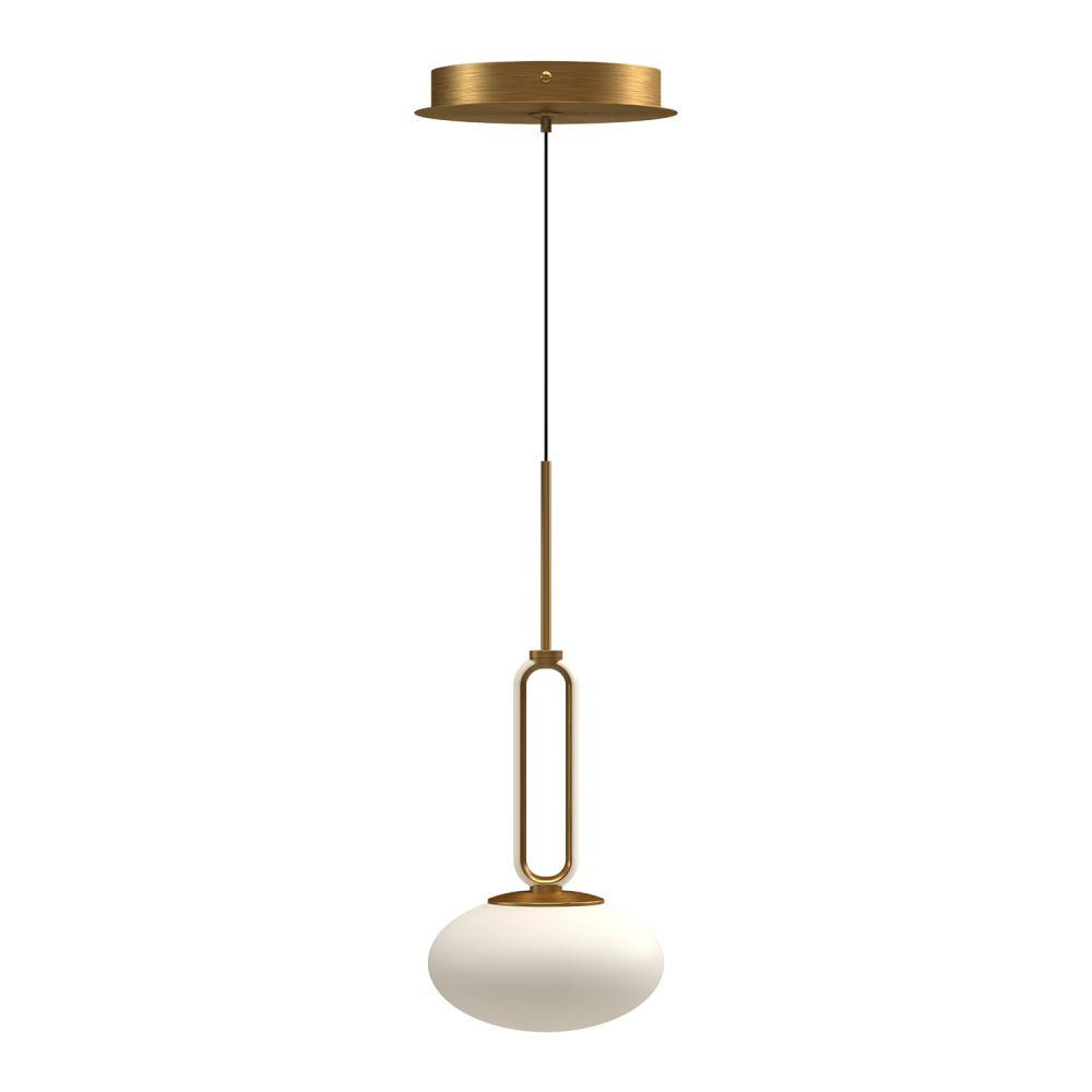 Tavira 6-in Brushed Gold LED Pendant