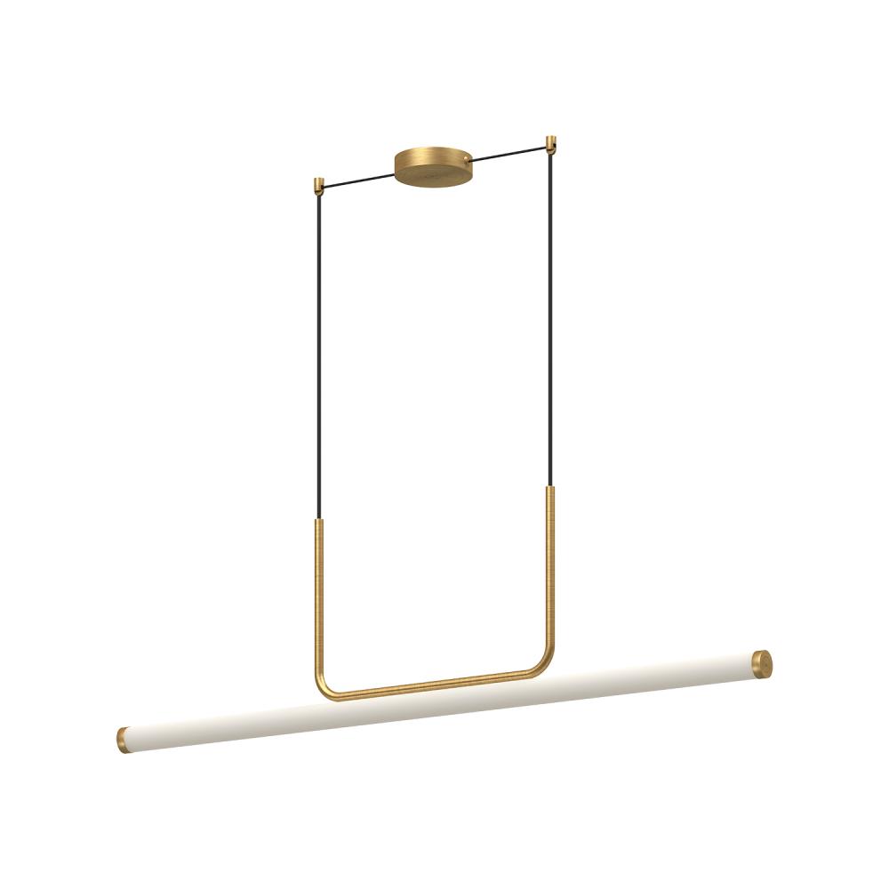 Vesper 48-in Brushed Gold LED Linear Pendant