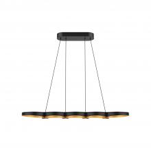 Kuzco Lighting Inc LP90838-BK/GD - Maestro 38-in Black/Gold LED Linear Pendant