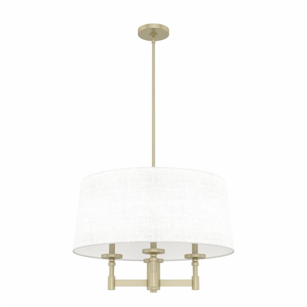 Hunter Briargrove Modern Brass 4 Light Large Chandelier Ceiling Light Fixture