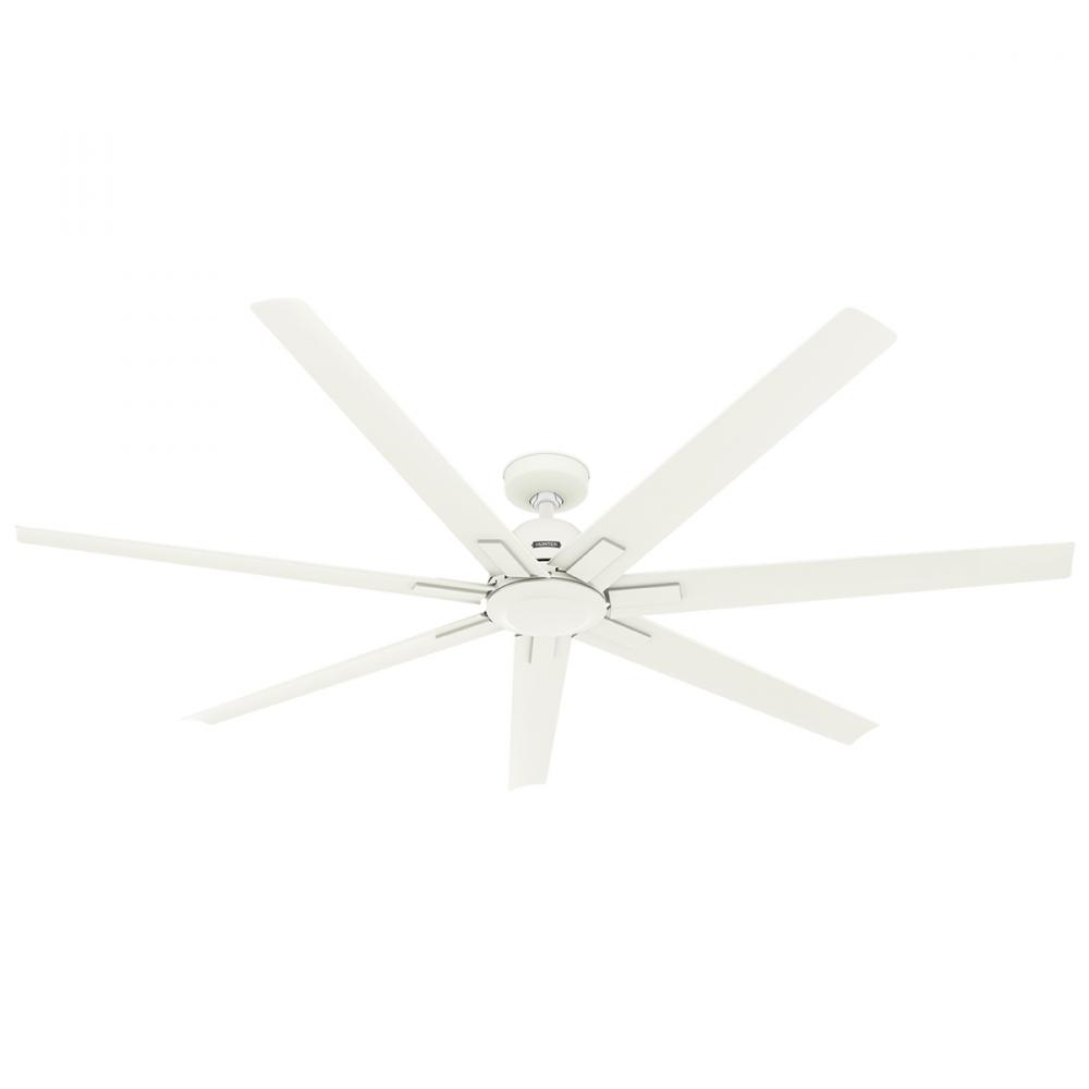 Hunter 72 inch Downtown ENERGY STAR® Matte White Damp Rated Ceiling Fan and Wall Control