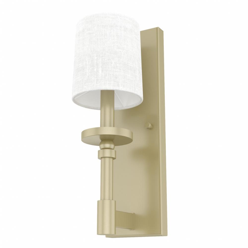 Hunter Briargrove Modern Brass 1 Light Small Sconce Wall Light Fixture