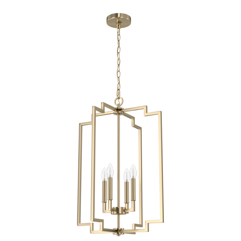 Hunter Zoanne Alturas Gold 4 Light Large Pendant Ceiling Light Fixture