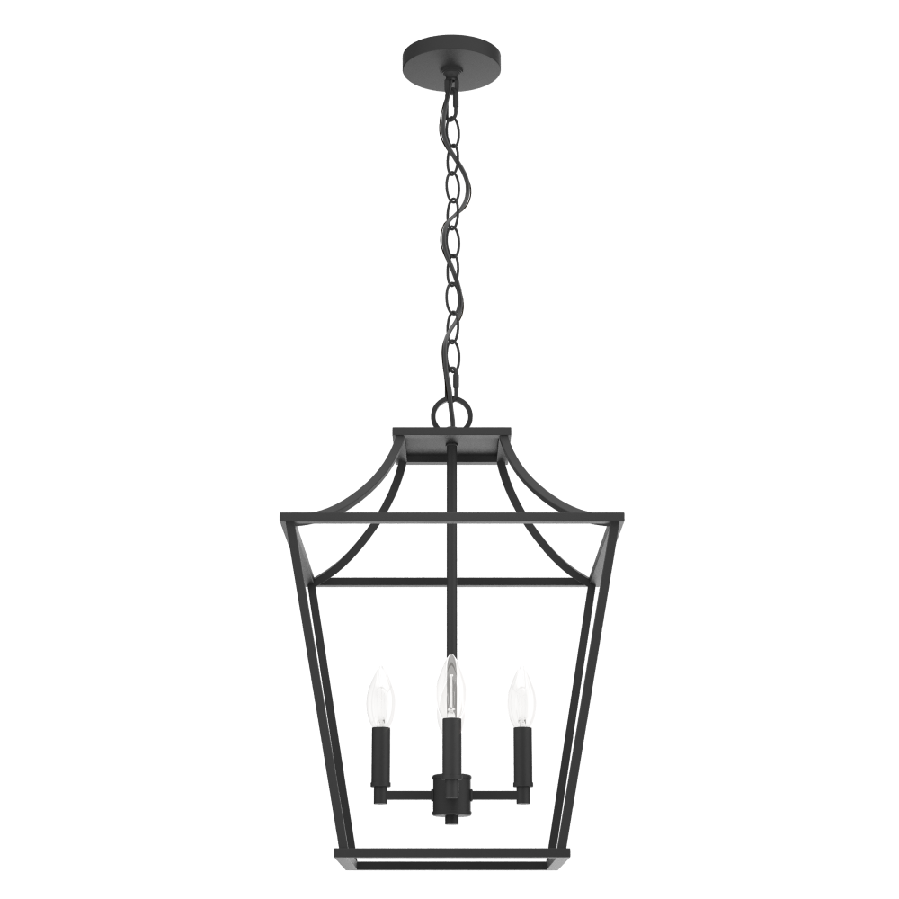 Hunter Laurel Ridge Natural Black Iron 4 Light Pendant Ceiling Light Fixture