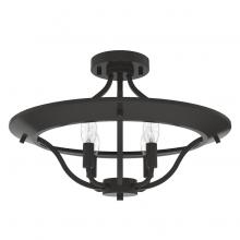 Hunter 19422 - Hunter Perch Point Noble Bronze 4 Light Medium Flush Mount Ceiling Light Fixture