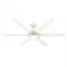 Hunter 52370 - Hunter 60 in Skysail Fresh White Weather Max Indoor/Outdoor Ceiling Fan with LED LT Kit & Wall Cntrl