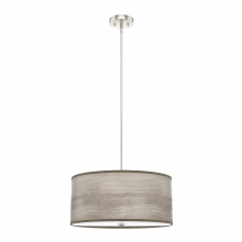 Hunter 19379 - Hunter Solhaven LT Grey Oak & Brushed Nickel with Painted Cased White Glass 3 LT Pendant Ceiling LT