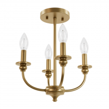 Hunter 48068 - Hunter Southcrest Luxe Gold 4 Light Flush Mount Ceiling Light Fixture