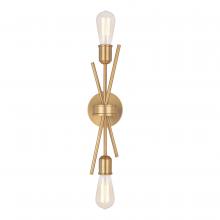 Vaxcel International W0420 - Estelle 16.75-in. Wall Light Natural Brass