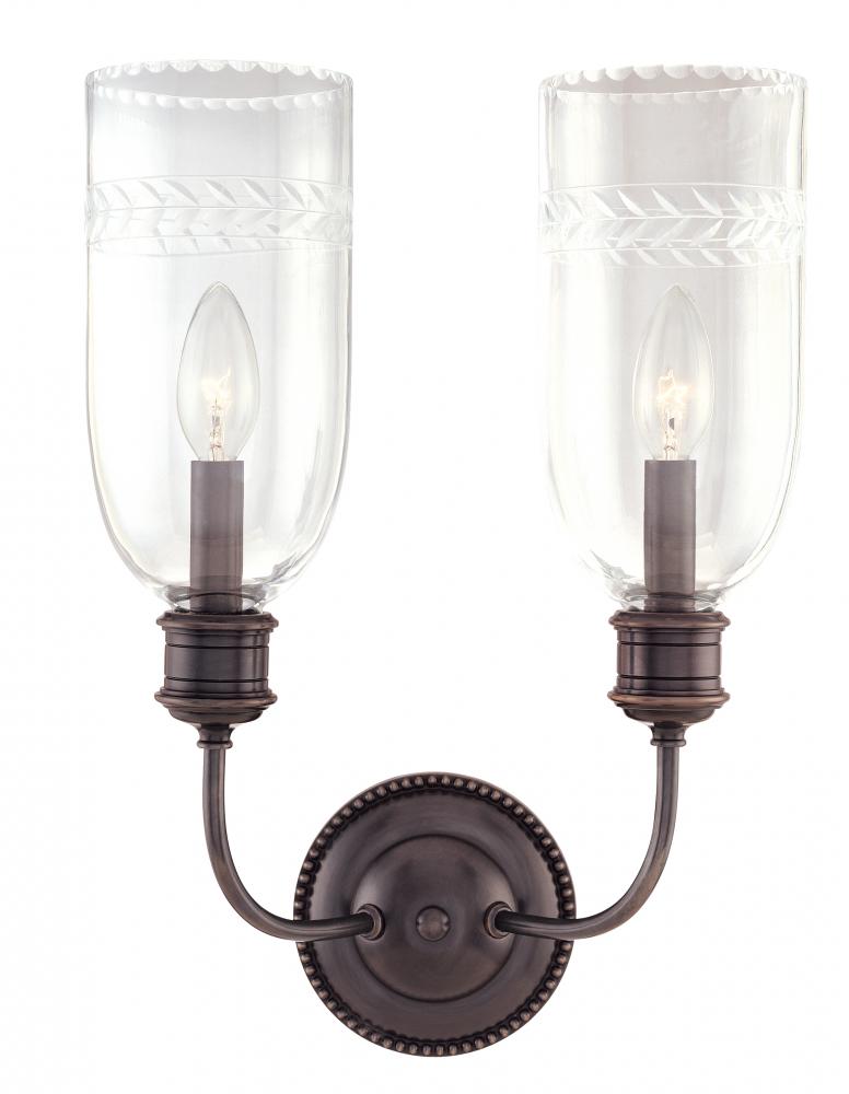 2 LIGHT WALL SCONCE