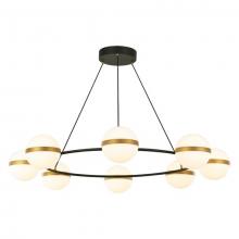 Alora Lighting CH302008MBBG - Tagliato 44-in Matte Black/Brushed Gold LED Chandeliers