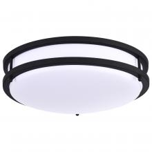 Nuvo 62/1736 - Glamour LED 14 inch; Flush Mount Fixture; Black Finish; CCT Selectable 3K/4K/5K